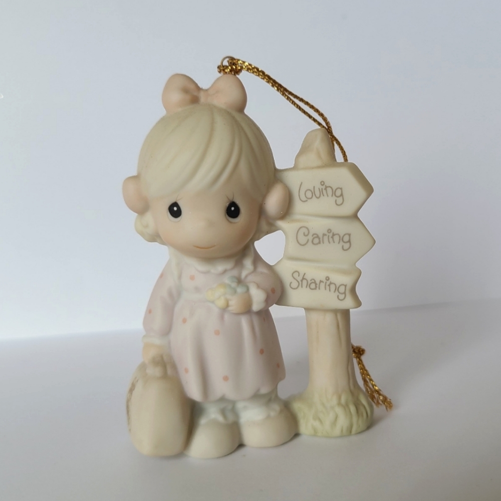 Precious Moments Loving Caring Sharing Collectible Porcelain Figurine Ornament